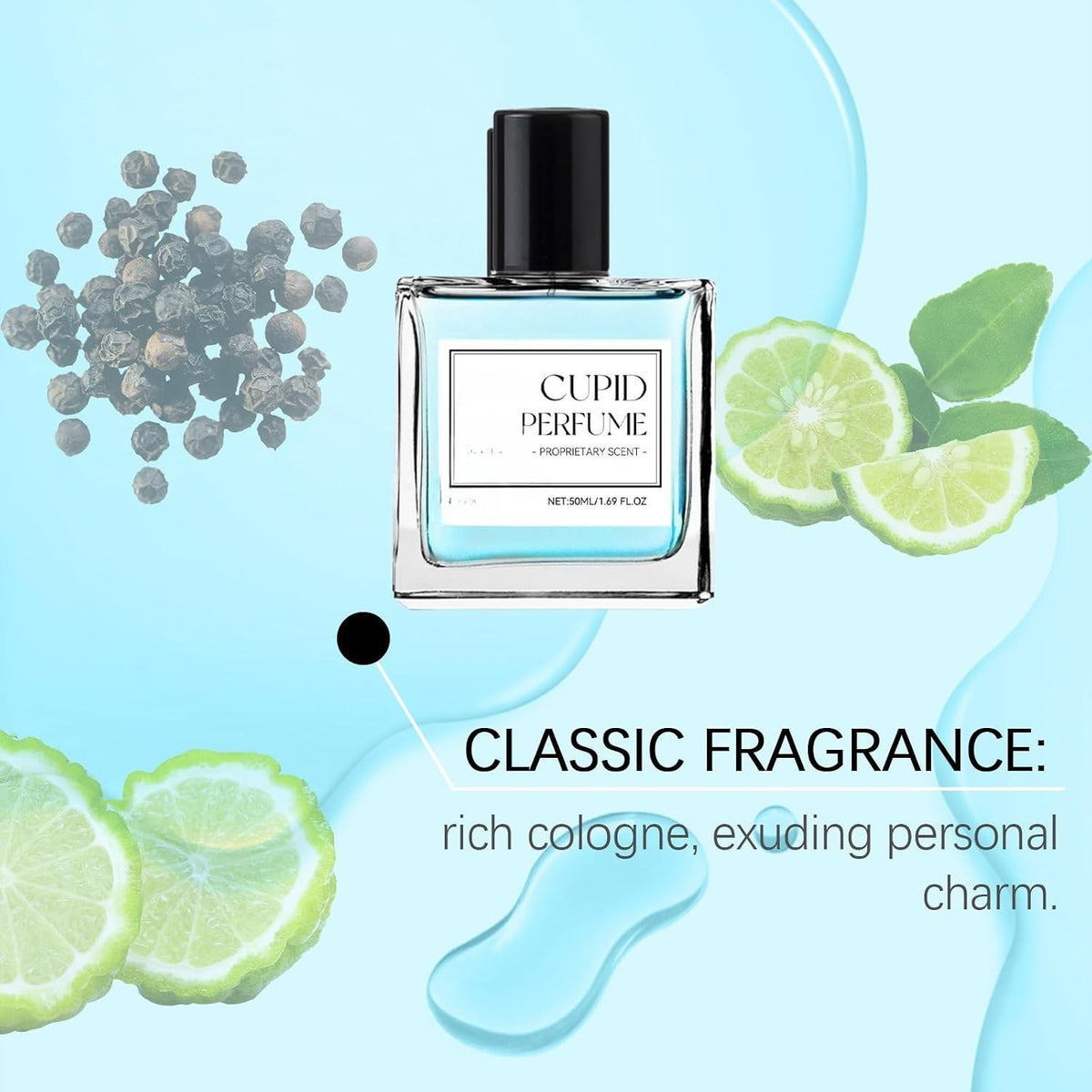Men's Pheromone-Infused Perfume-Cupid Hypnosis Cologne Fragrances 50ml UK