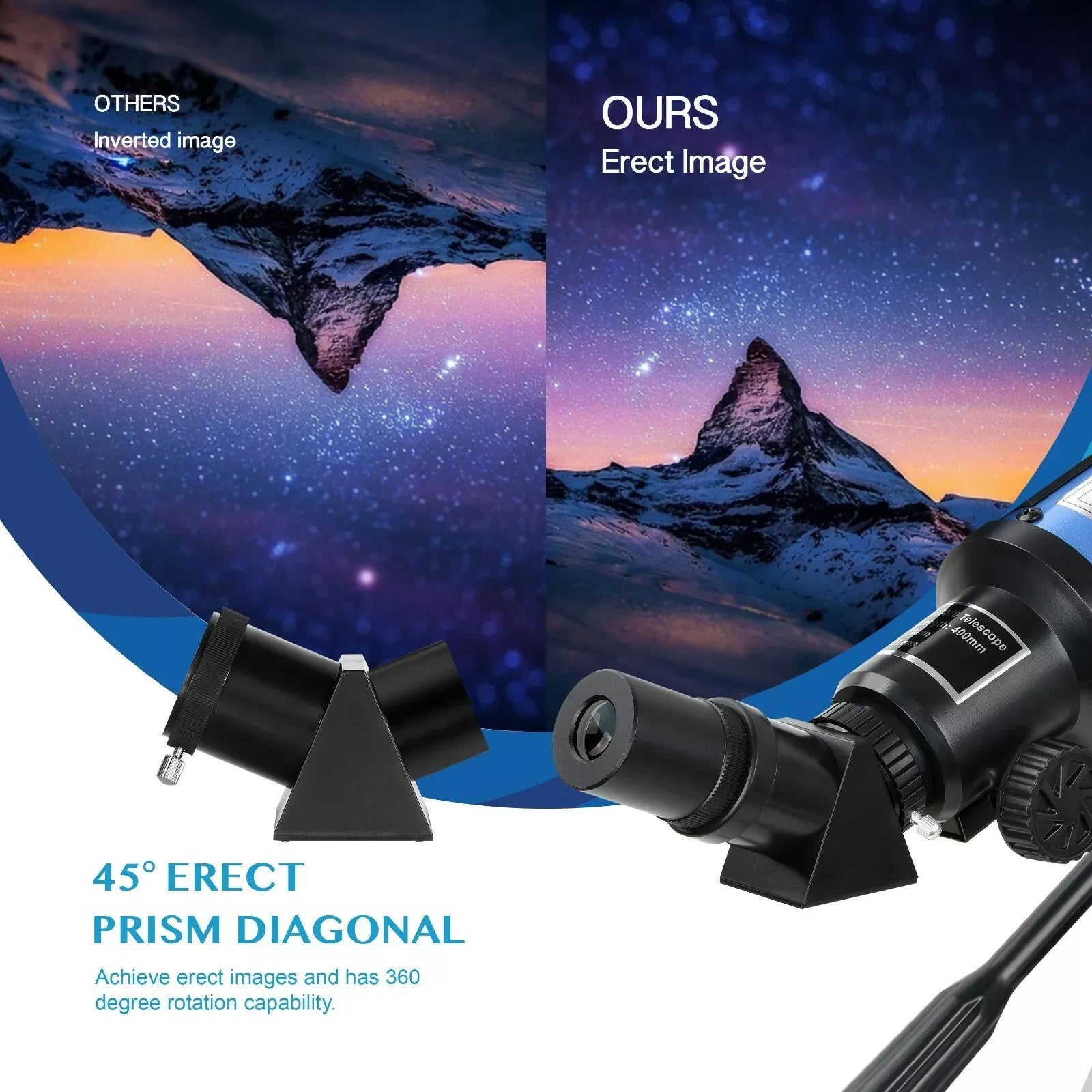 Powerful 40070 HD Professional Astronomical Telescope With High Tripod Backpack