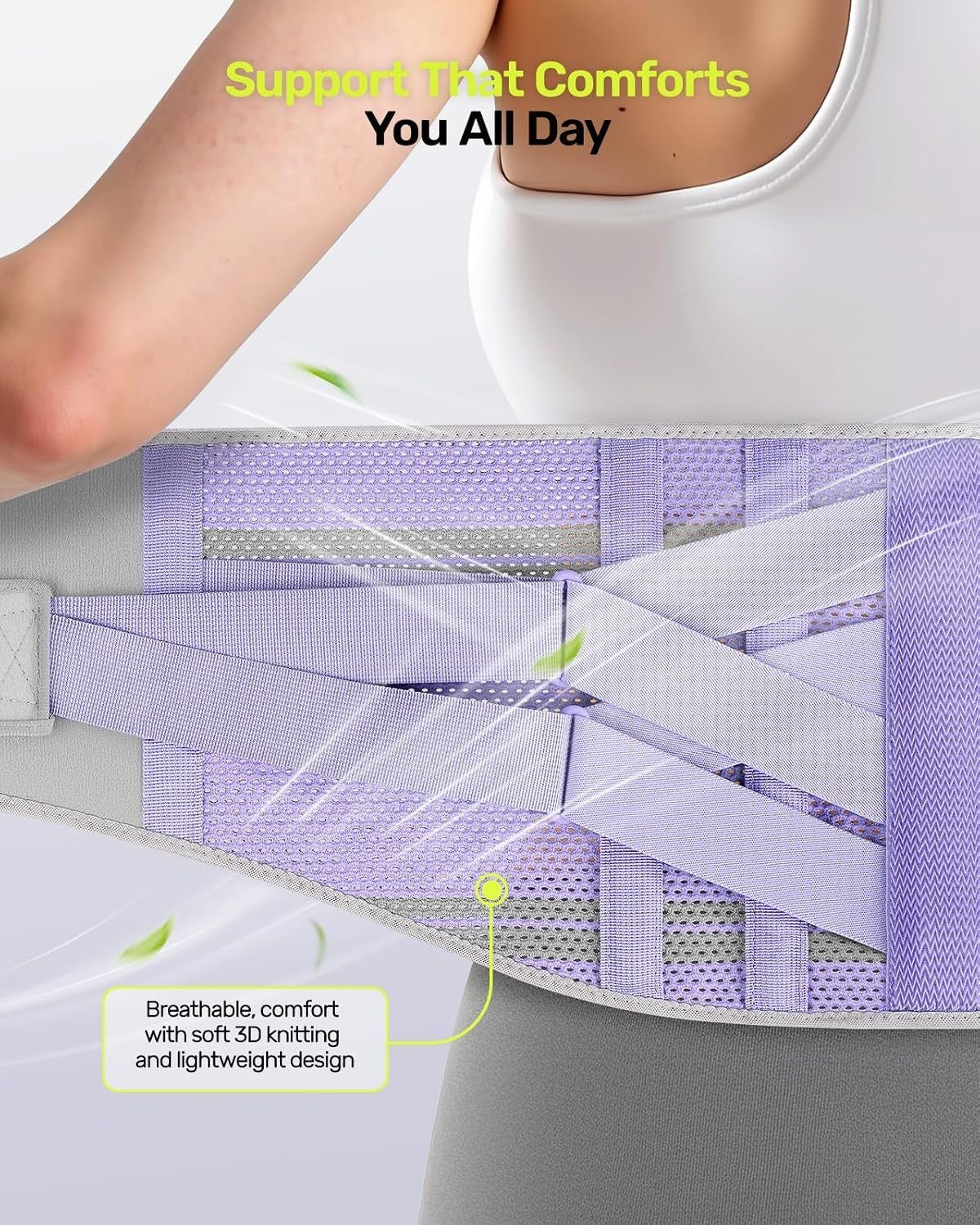 Rakiie Back Support Belt for Women 9X Support Back Brace for Lower Back Pain L