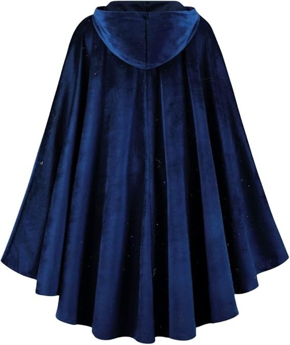 Hooded Robe Cloak Halloween Cape Wizard Knight Tunic Medieval Cosplay Costume