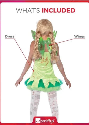 Women's Zombie Fairy Costume Size Small 8-10 Tinkerbell Style