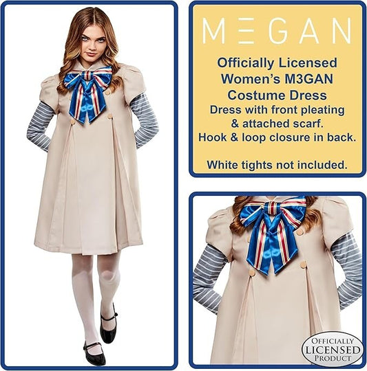 Rubies M3GAN Official Costume Adult Fancy Dress Halloween Megan Size XS 6-8