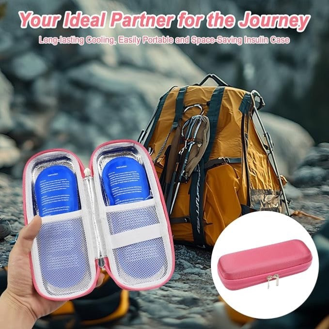 Insulin Pen Cooler Travel Case Diabetic Medication Insulated with 2 Ice Pack UK