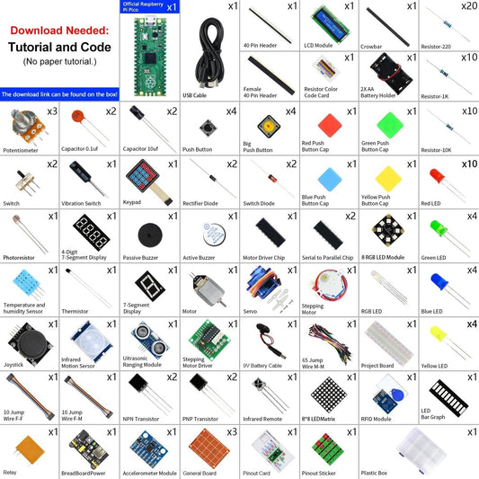 Freenove Ultimate Starter Kit for Raspberry Pi Pico  222 pcs