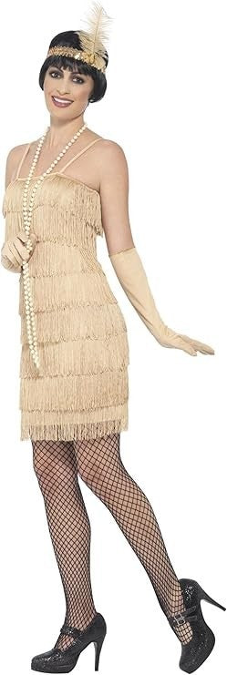 Ladies 1920s Flapper Costume Adults Charleston Fancy Dress Womens Gatsby Medium