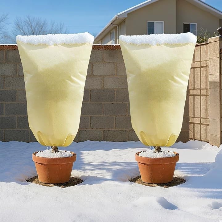 2 Packs Plant Fleece Frost Protection Covers, 120x180 Garden Fleece with Zipper,