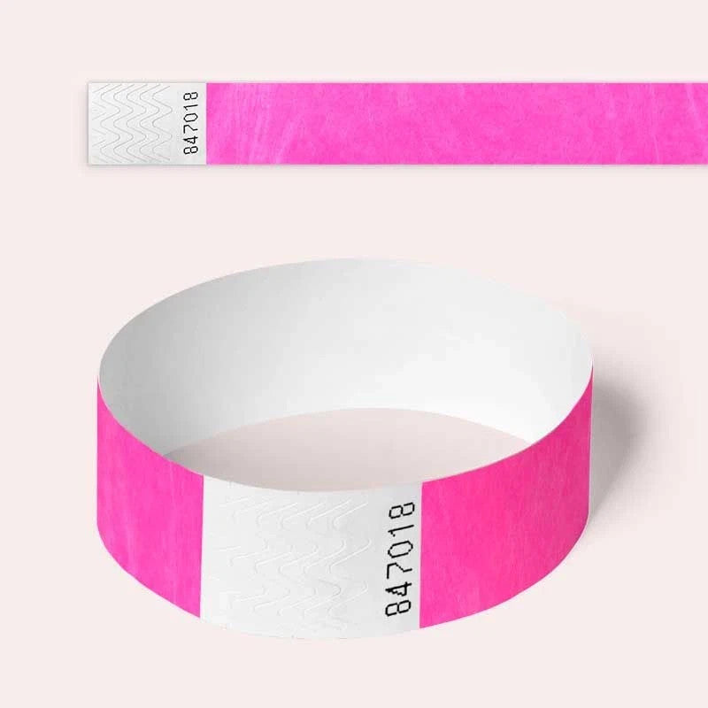 Plain Coloured Tyvek Paper Wristbands For Events/Parties/Security/Festivals
