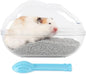 BUCATSTATE Hamster Sand Bath Container Transparent Plastic Sauna Toilet