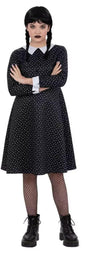Addams Family Costume Kids Adults Halloween Fancy Dress School Girl Film