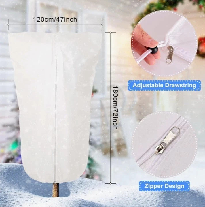 Garden Fleece Frost Plants Protection 2PCS with Zipper, 70gms 120x180cm