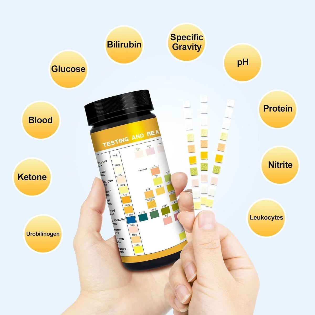 Pet Urine Test Strips 100 Vet Tests Cats, Dogs Diabetes, UTI, Kidney Infection