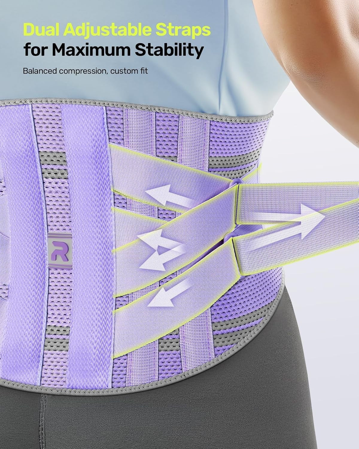 Rakiie Back Support Belt for Women 9X Support Back Brace for Lower Back Pain L