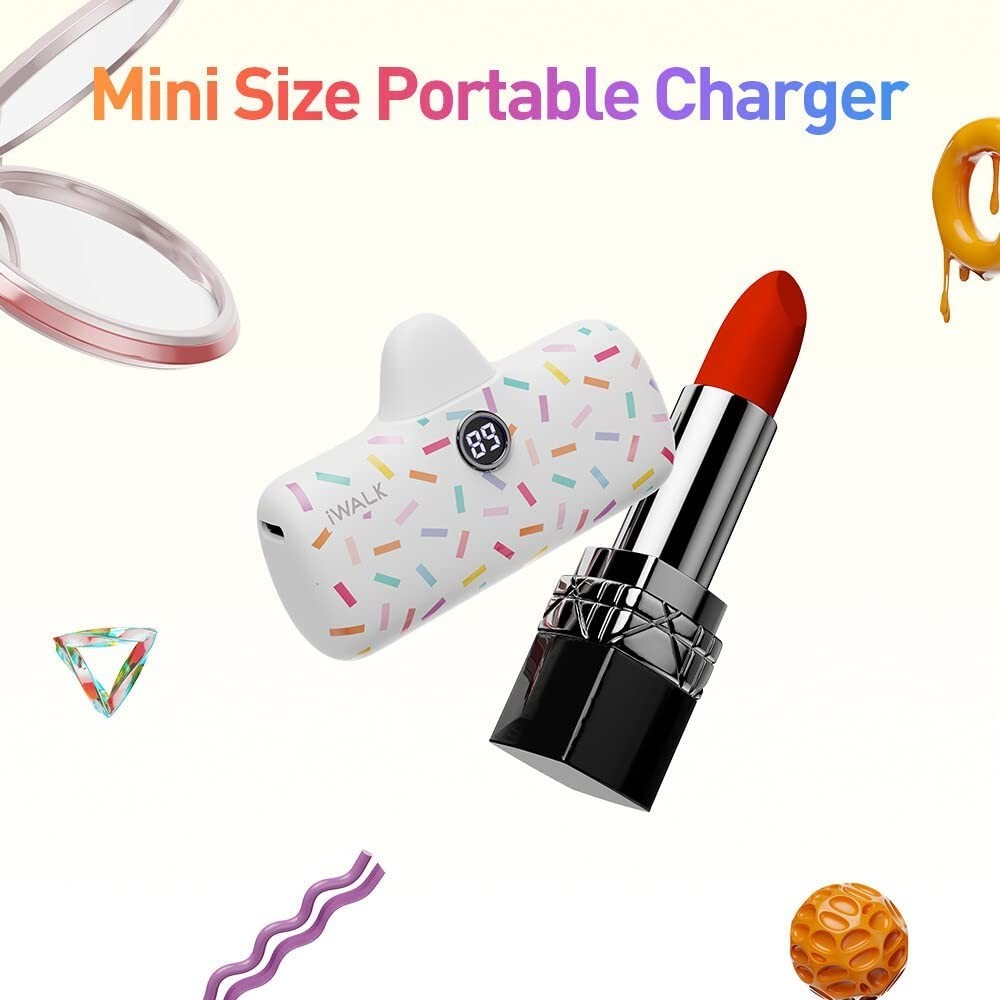 Iwalk Small Portable Charger 4800mAh, Mini Power Bank - iPhone 14/13/12/11 x