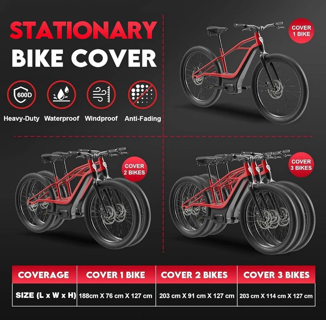 Zettum Transparent Full Bike Cover for 2 Bikes Waterproof Storage BNIB RRP £36