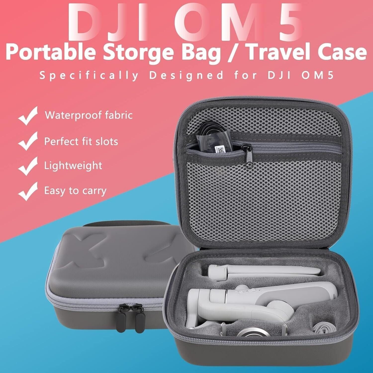 Okima Storage Bag for DJI OM 5, Portable Waterproof Carrying Case Fits DJI OM 5