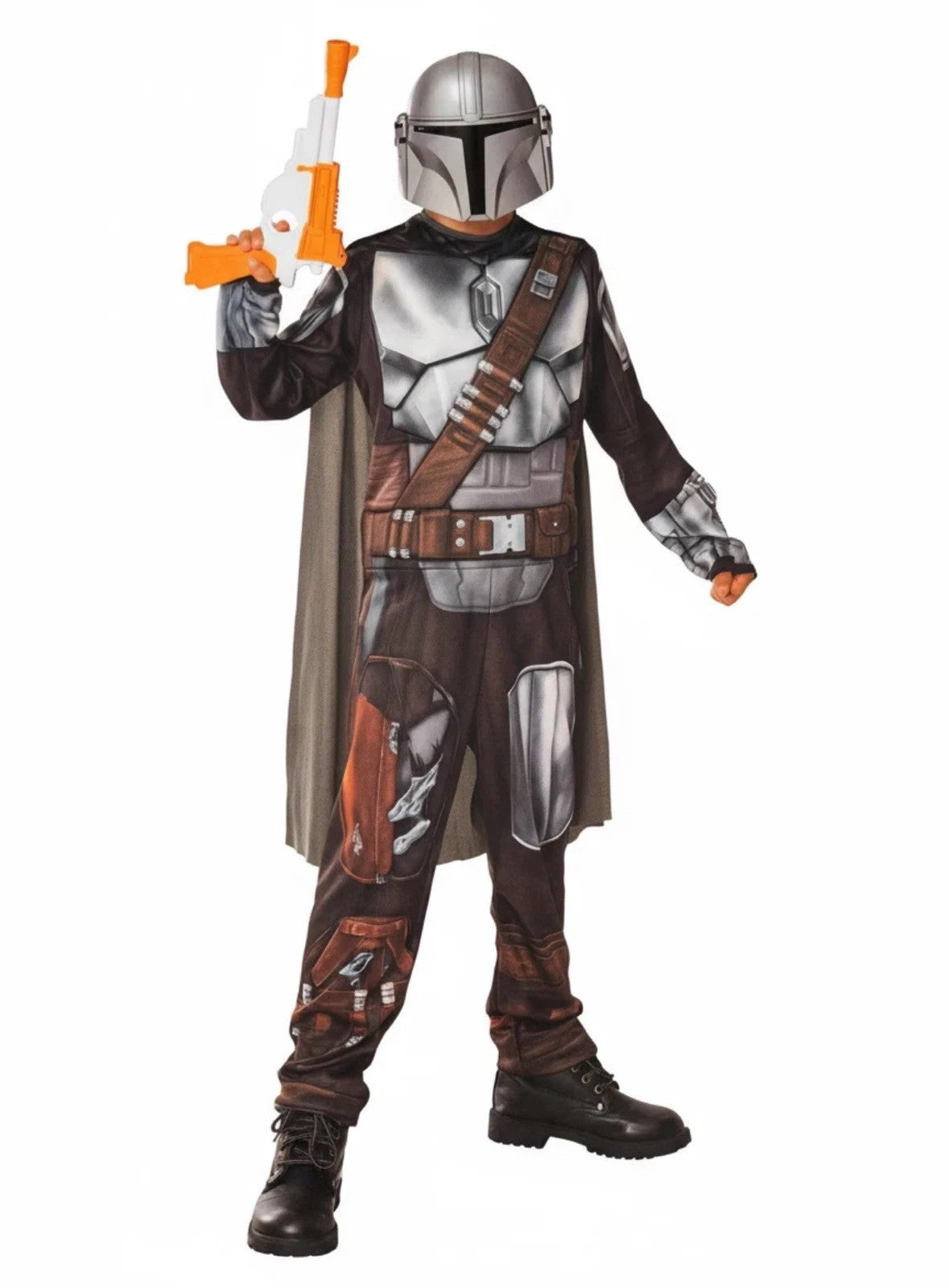 Star Wars The Mandalorian Kids Fancy Costume with Toy Blaster 5 to 8yrs box set
