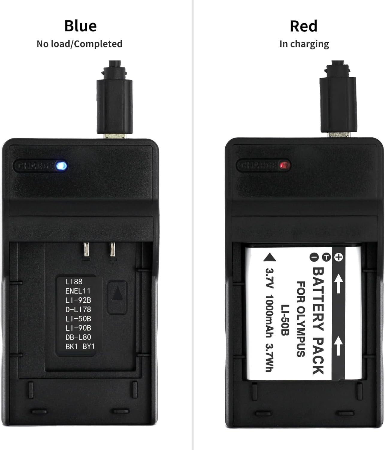 Camera Battery Charger For Olympus LI-50B USB Charger Fast
