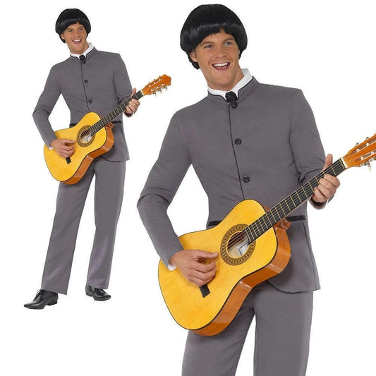 Beatles Costume Adult 60s Fab Four Beatles Mens Fancy Dress Outfit  Large