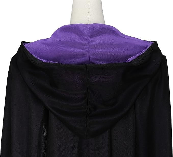 Halloween Vampire Reversible Hooded Witch Cloak Capes Unisex For Adult Kids
