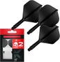 Target Darts K-Flex Flight System No2 Standard  - Black - Short - 19mm