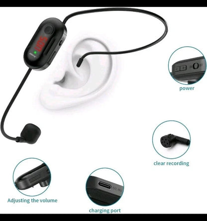 Giecy G300 30W Portable Voice Amplifier UHF Headset Mic Bluetooth PA Speaker