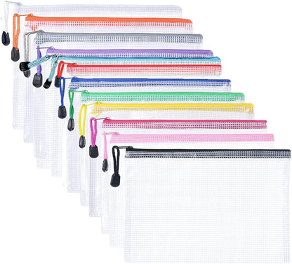 A4 Plastic Waterproof Document Wallets Files Folder Zip Lock Bags Pouch Office