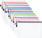 A4 Plastic Waterproof Document Wallets Files Folder Zip Lock Bags Pouch Office