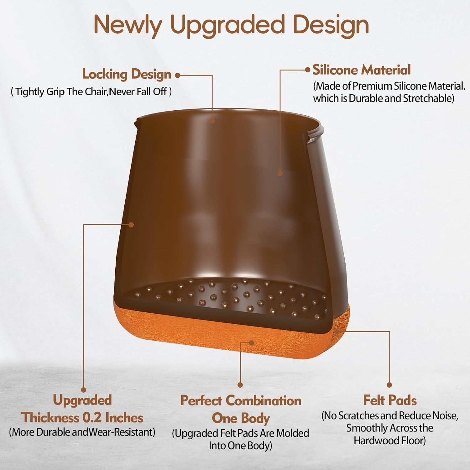 Chair Floor Leg Protectors (28-38MM) 28PCS, BAIPOK Silicon Chair Leg Caps