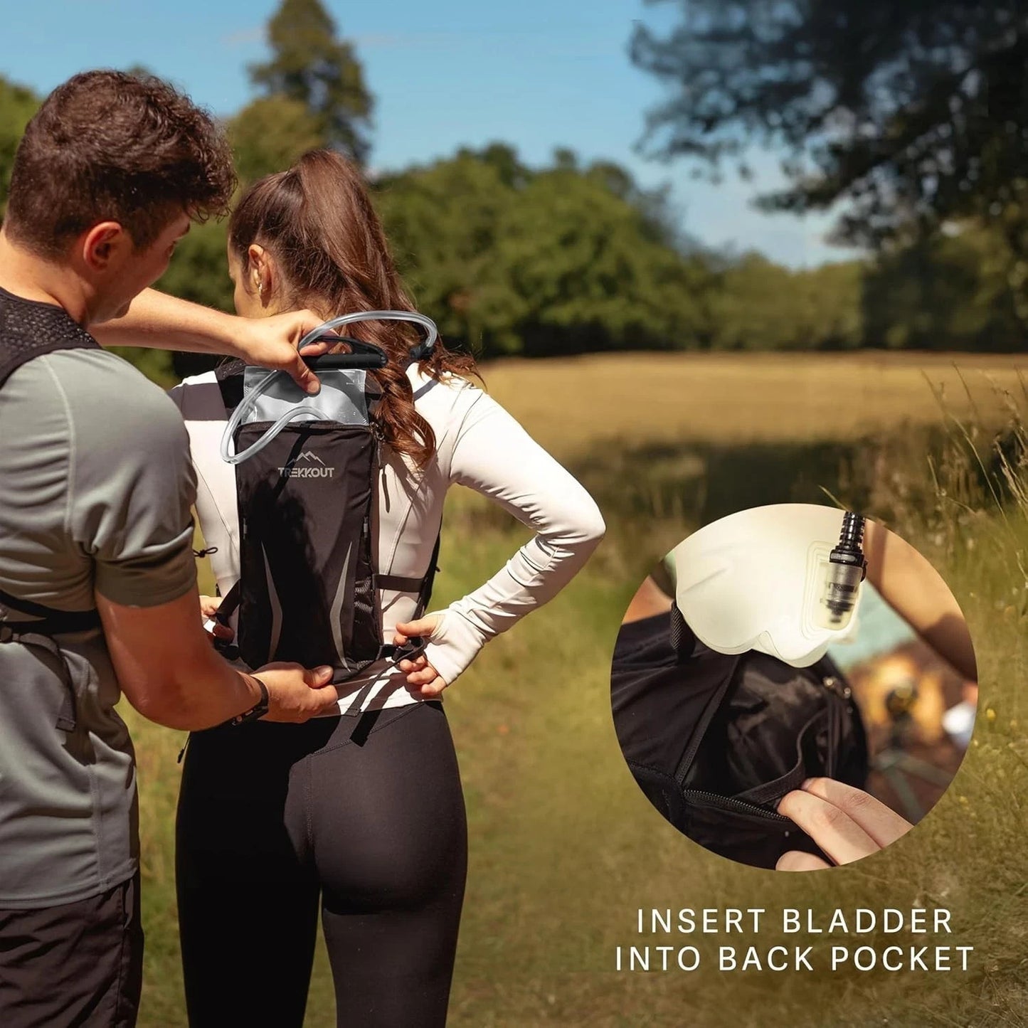 TREKKOUT Hydration Bladder | 2L Water Bladder with BPA-Free Food-Grade TPU Hydra