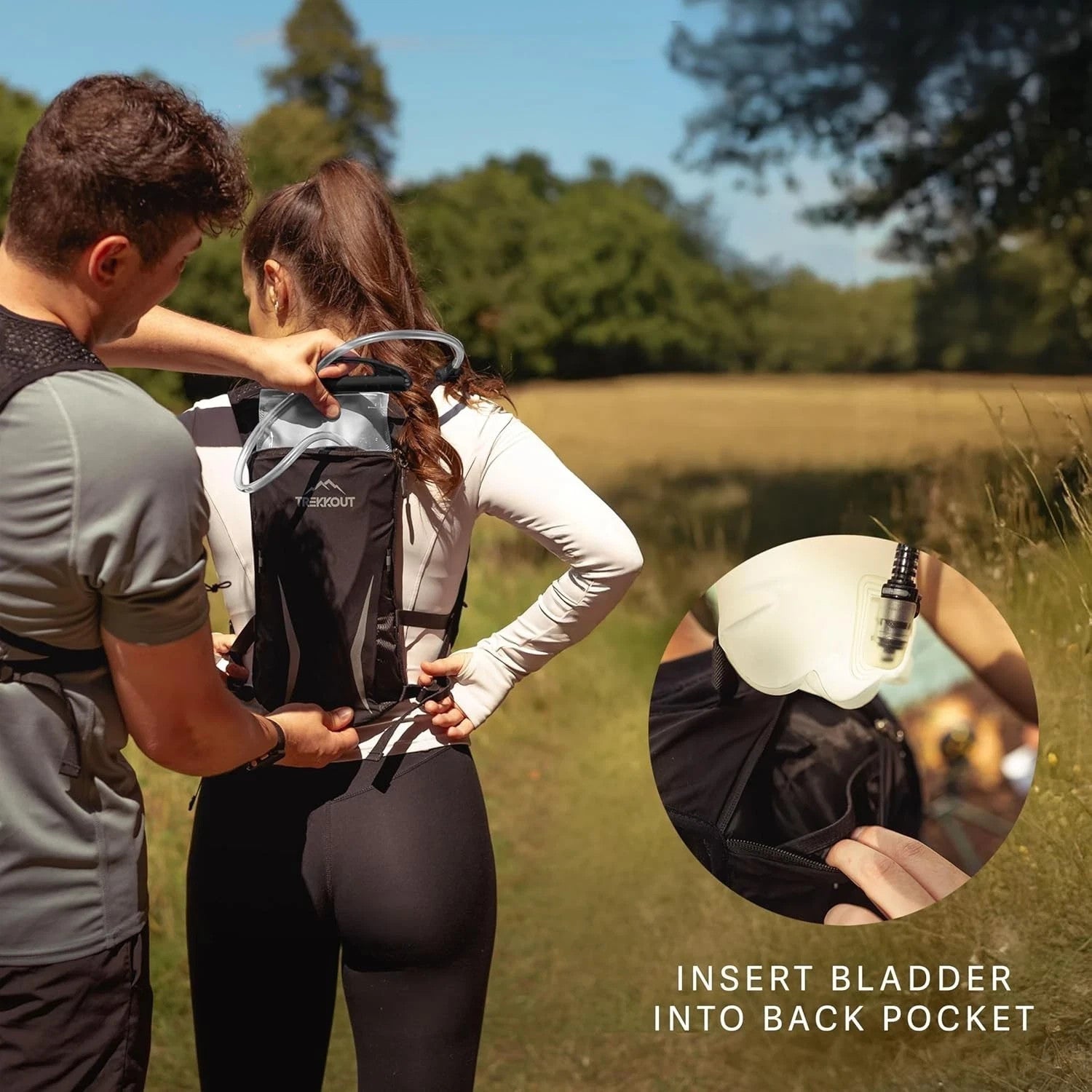 TREKKOUT Hydration Bladder | 2L Water Bladder with BPA-Free Food-Grade TPU Hydra