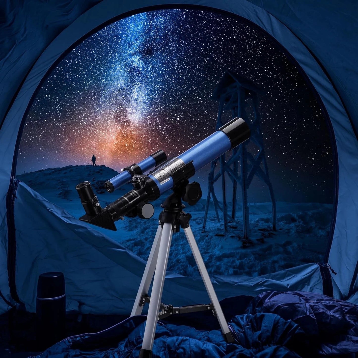 Aomekie Portable Astronomy Telescope for Kids 40/400mm with Compass and Tripod