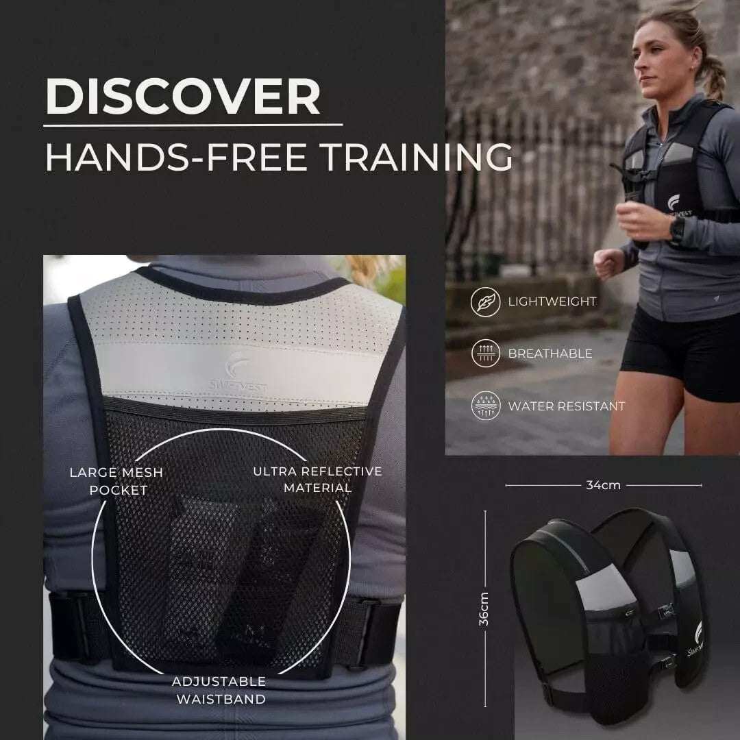 SWIFTVEST Running Phone Holder Vest | Waterproof Phone Pouch | Reflective Vest |