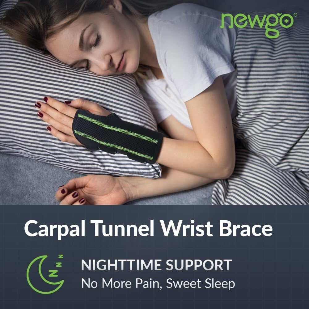 Newgo Wrist Support Straps Carpal Tunnel Arthritis Sprain Pain Relief Strap