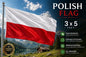 LARGE 5ft x 3ft Poland Polish Polska Flag Football Olympic Supporter Europe Fans