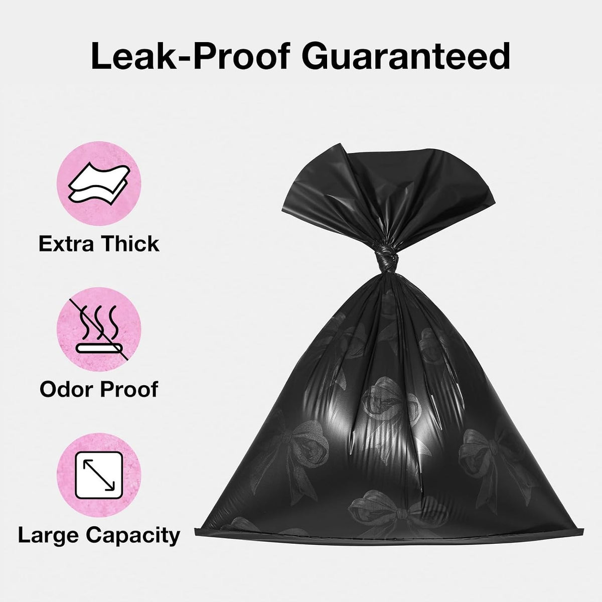 Dog Poo Bags With Tie Handles - 300 X Extra Thick & Leak-Proof Dog Waste Bags