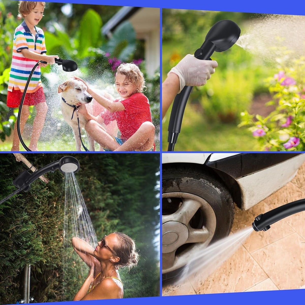 Portable Shower Camp Shower Camping Outdoor Shower Pump Electric Rechargeable UK