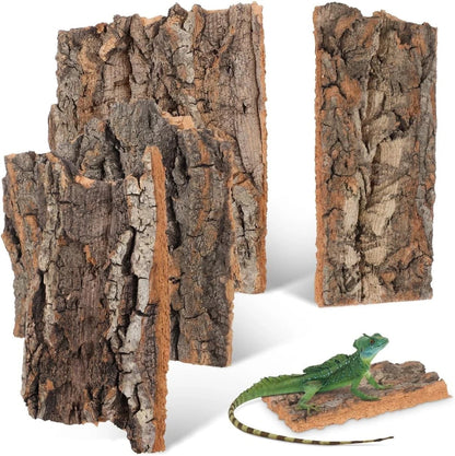 4Pcs Reptile Cork Bark Reptile Enclosure Background Cork Bark For Gecko