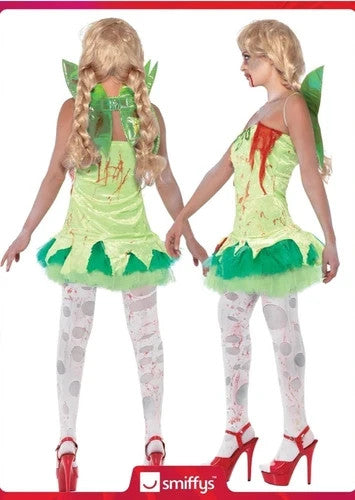 Women's Zombie Fairy Costume Size Small 8-10 Tinkerbell Style