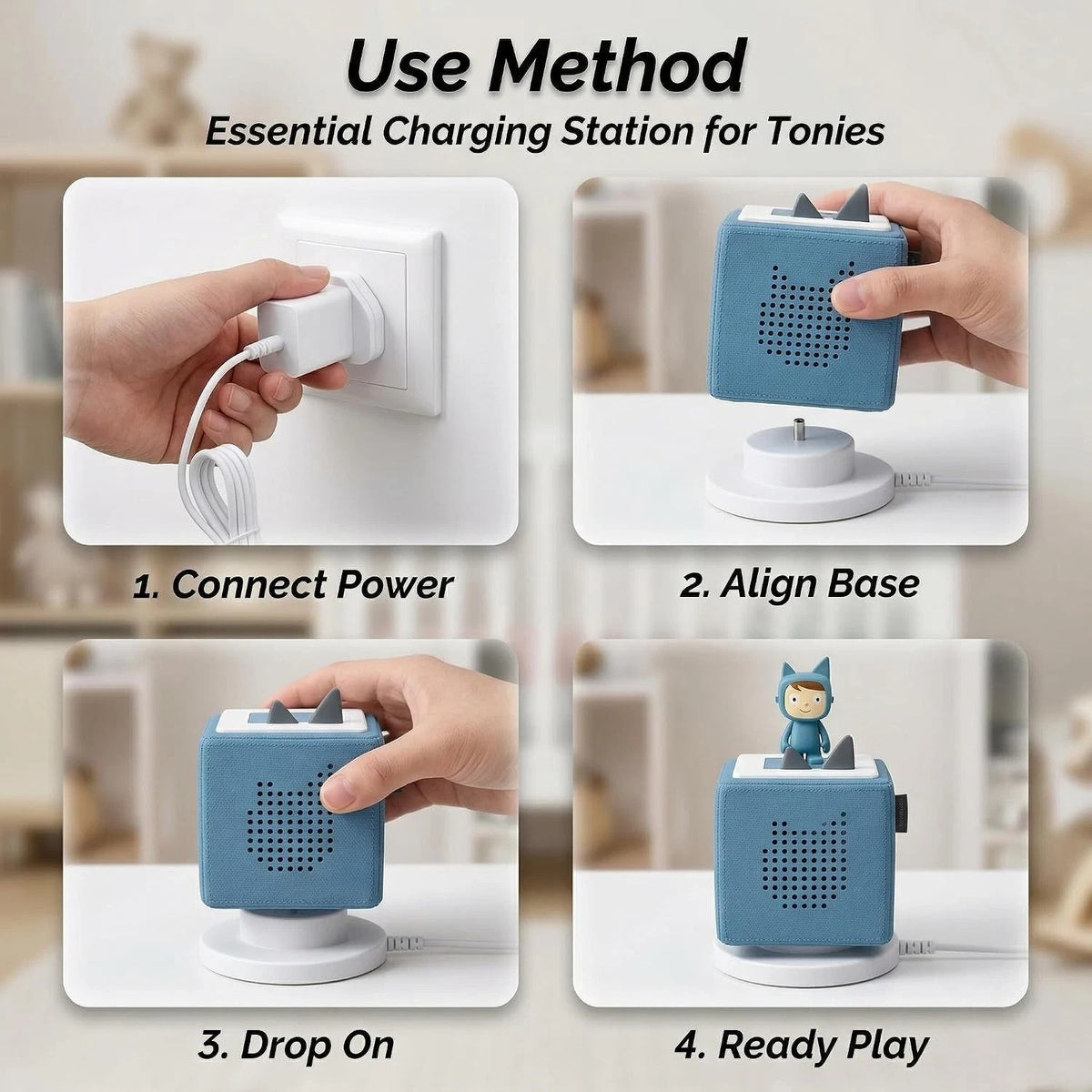 Charger for Tonies, Charging Station Compatible with TonieBox Audio Player Ch...