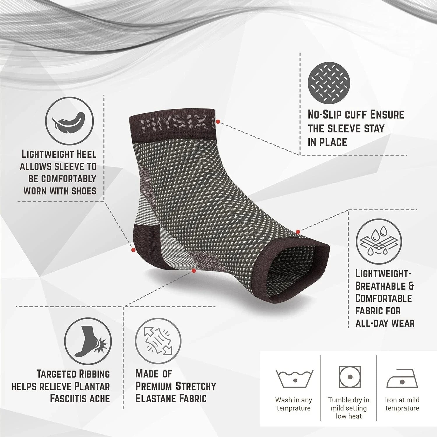 Plantar Fasciitis Compression Socks BY Physix Gear Sport , 1 prs size XXL