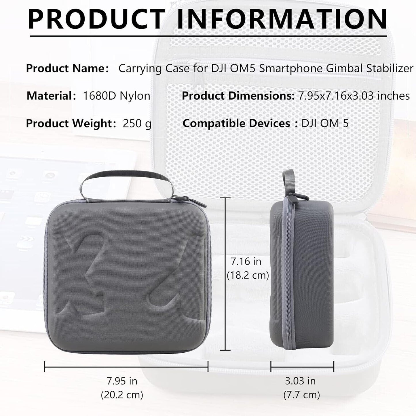 Okima Storage Bag for DJI OM 5, Portable Waterproof Carrying Case Fits DJI OM 5