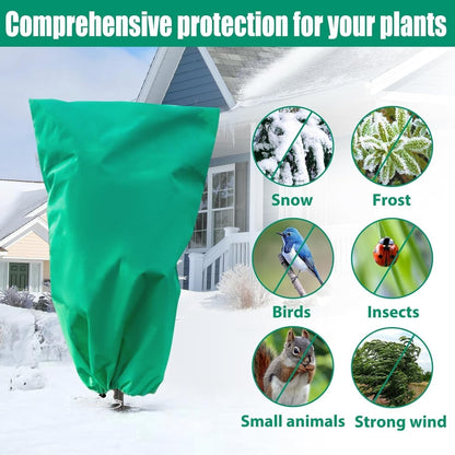 4 Pack Large Frost Protection Bag Plants Fleece Winter Garden Plant Cover - 70gs