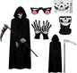 Adult Mens Grim Reaper Costume Halloween Fancy Dress Outfit Horror Party Event