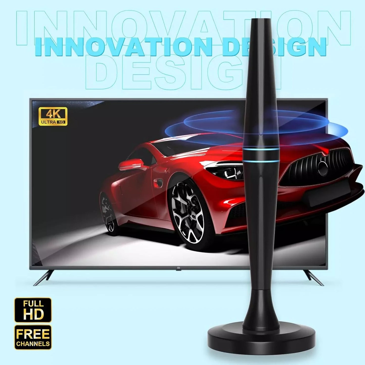 UK Digital TV Ariels HD 250+ Miles Range Indoor 4K TV Aerial indoor for Smart TV
