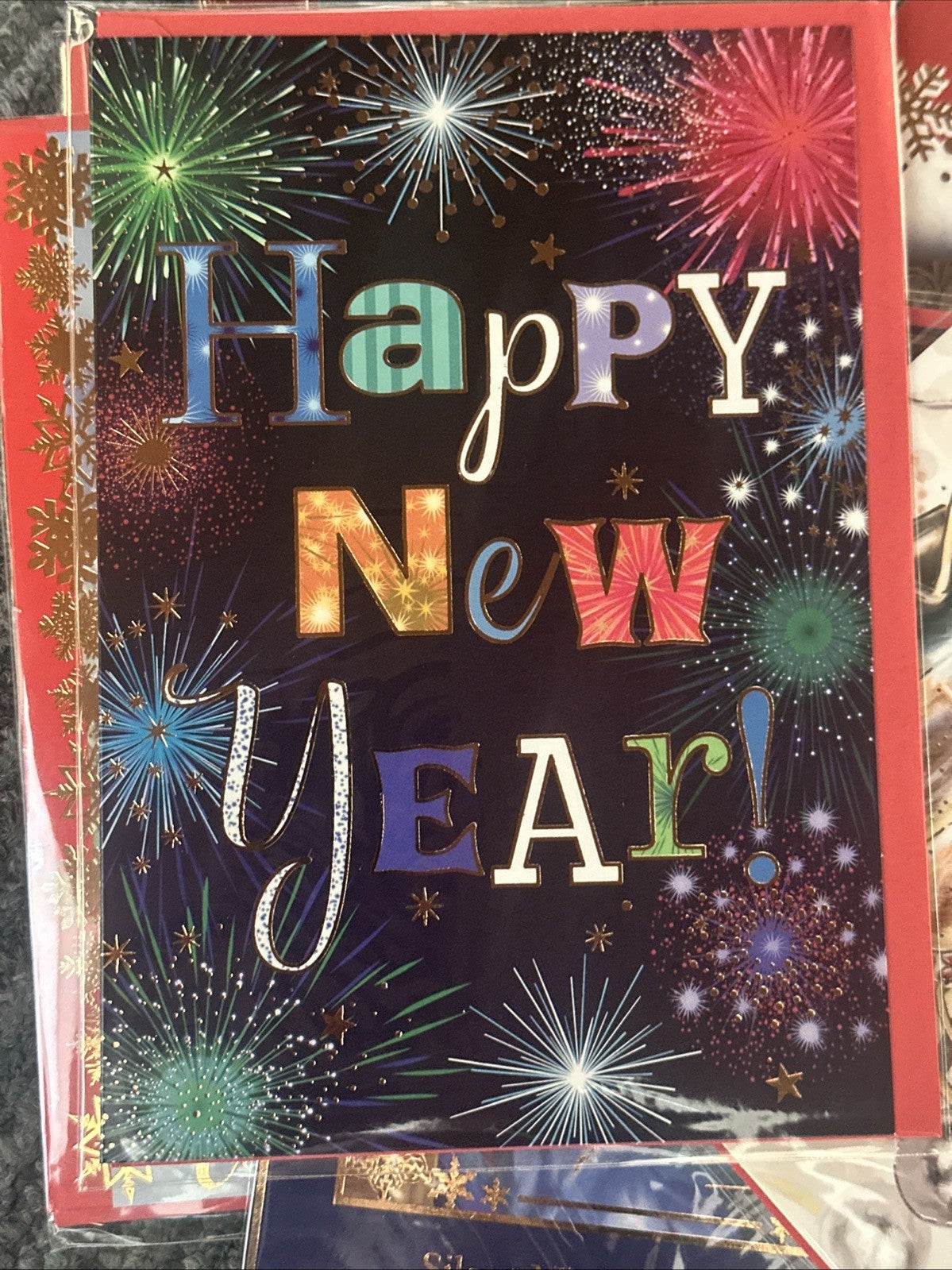 Pack 10 Christmas Cards Traditional Modern Classic Festive & 2 New Years Cards