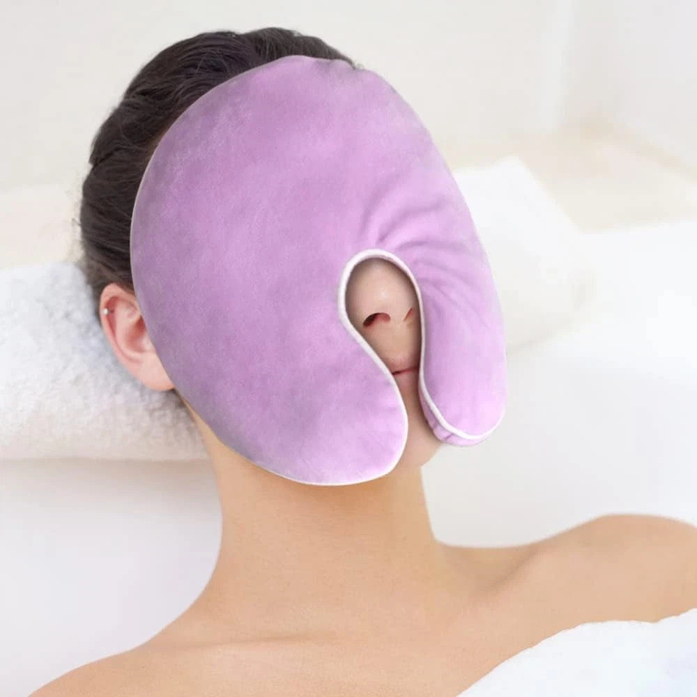 NEWGO Face Heating Mask for Sinus, Microwavable Heating Pad, Warm Cold Compress 