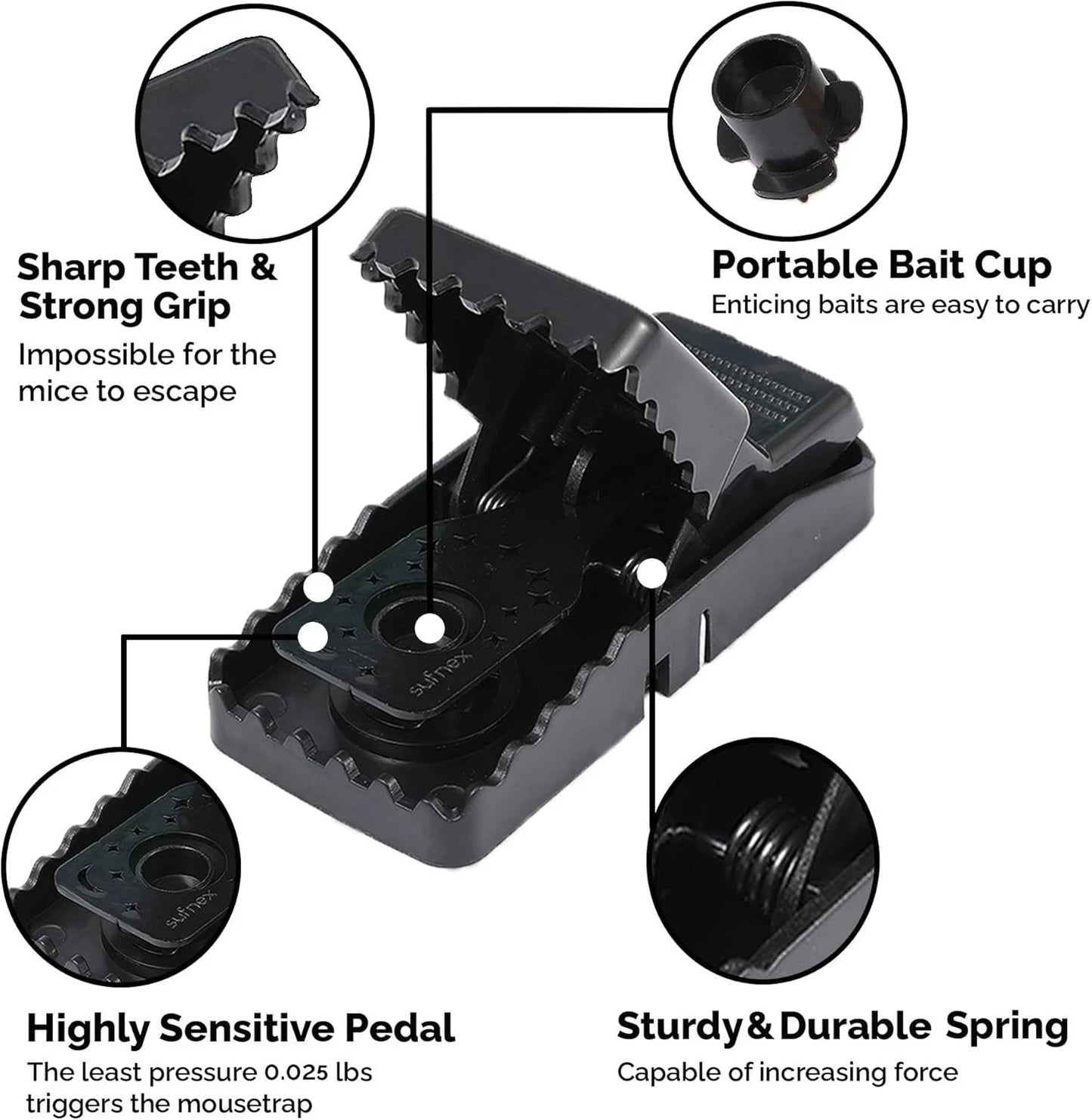 4 x METAL RAT TRAP PEST CONTROL RODENT INDOOR OUTDOOR CATCHER MOUSE LARGE