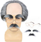 Old Man Bald Grey Wig Men Grandpa Costume Balding Cap Funny Wigs | Old Man Cost