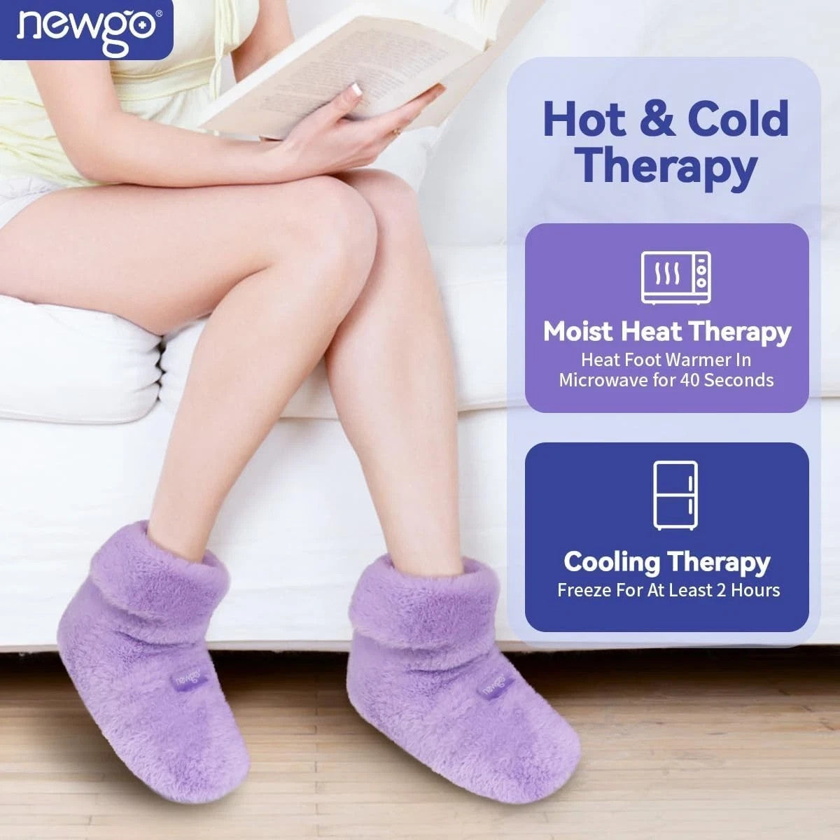 Microwave Booties for Cold Feet & Discomfort Relief  Removable Heated Warmer
