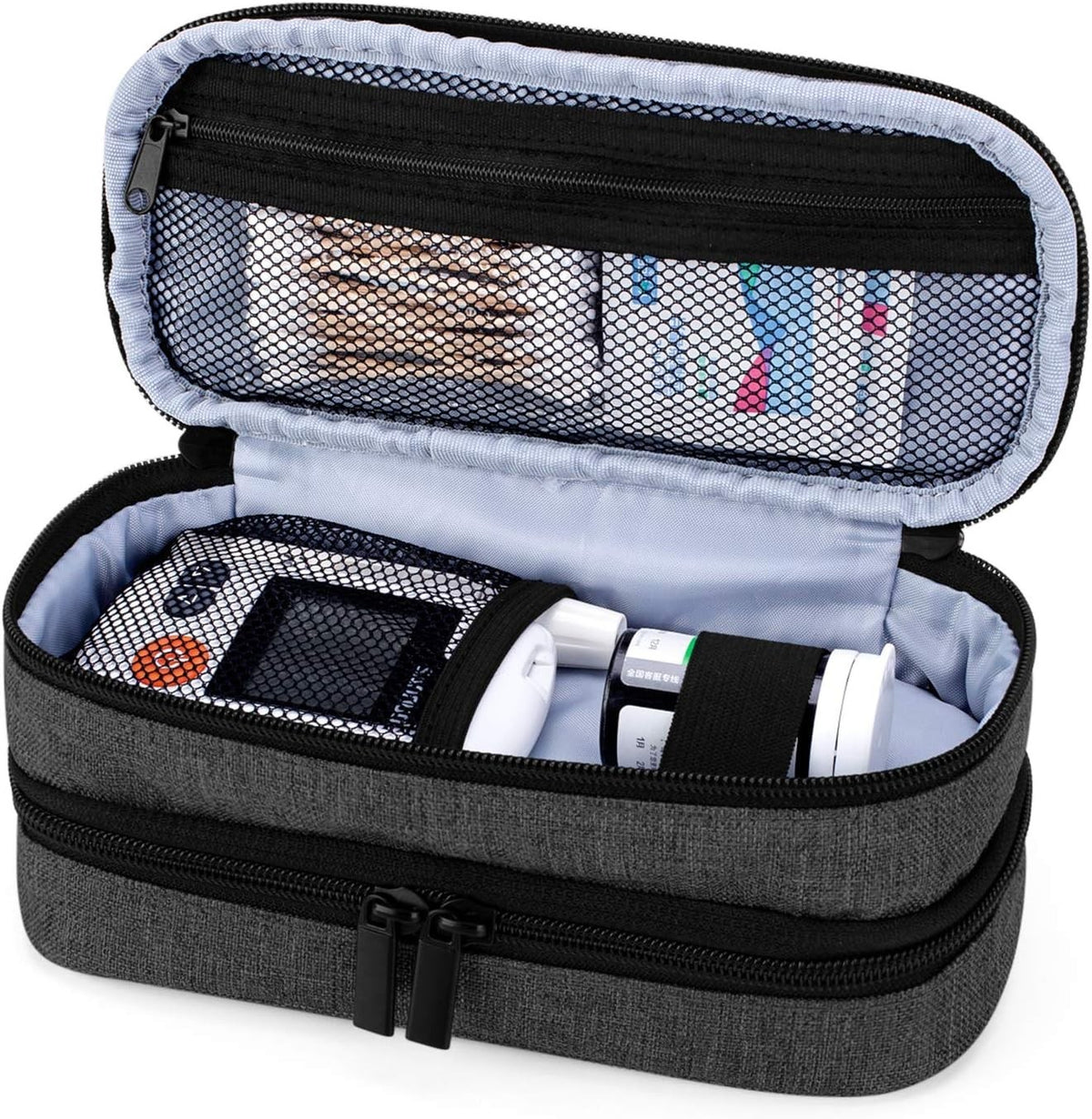 Yarwo Insulin Cooler Travel Case, Double-Layer Diabetic Travel Case with 2 Ice 